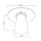 Tobby  120cm Round Dining  Table - Oak