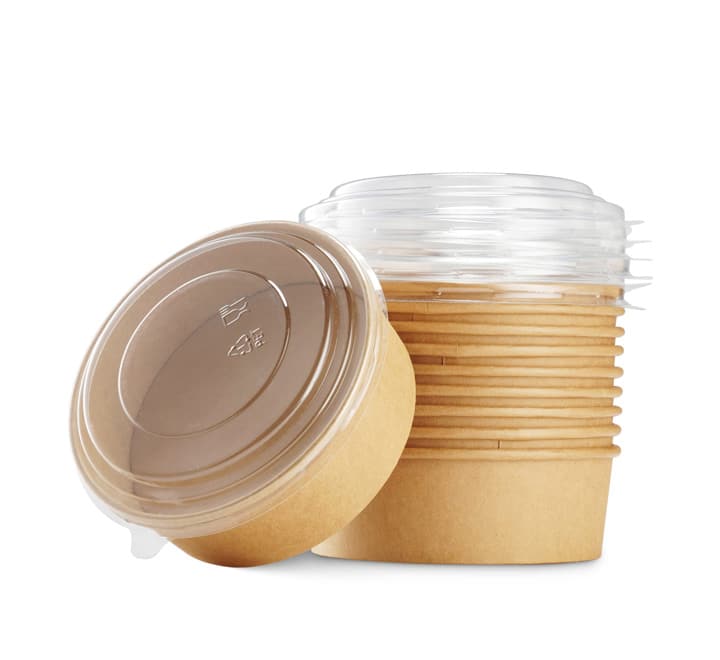 Kraft Paper Food Container with Lid (10s)