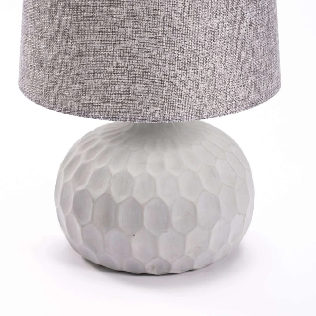 Kyker Concrete Base - Grey Fabric Shade