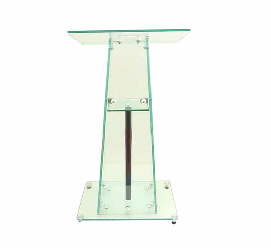 Glass podium clear