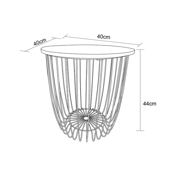 Arriel 40cm Round Side Table