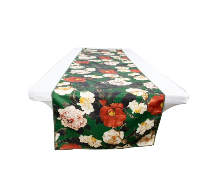 Satin Floral Table Runner