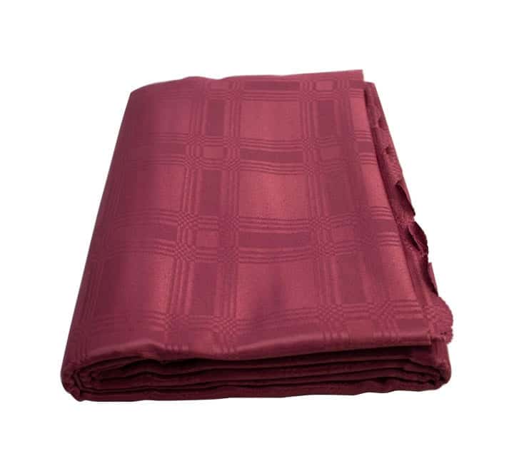Round Table Cloth Block Pattern Maroon