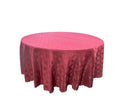 Round Table Cloth Block Pattern Maroon