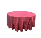 Round Table Cloth Block Pattern Maroon