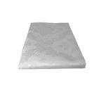 Round Table Cloth Flower Pattern White