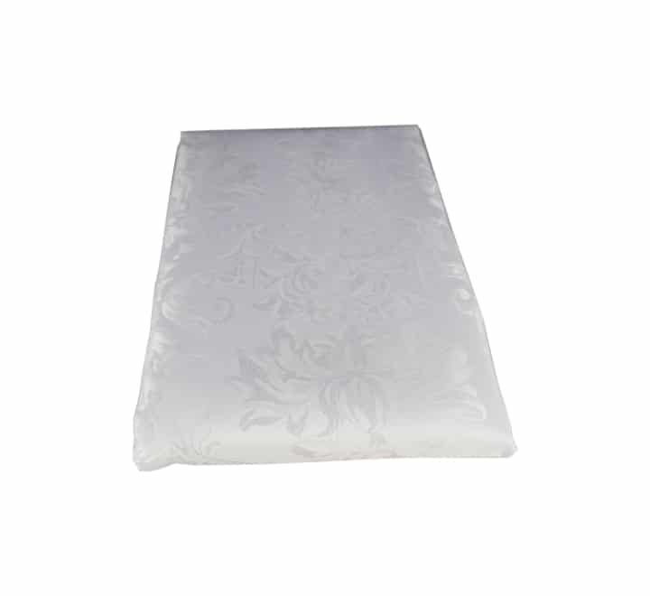 White Rect Table Cloth Flower Design 250x160cm