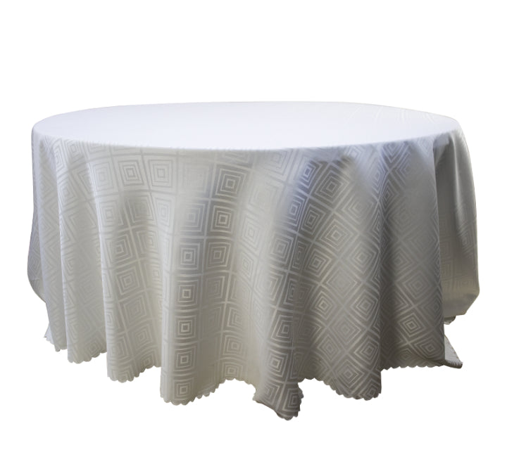 Round Table Cloth Diamond Pattern 320cm
