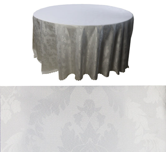 Round Table Cloth White Flower Pattern 320x320cm