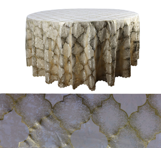 Round Table Cloth Shiny Pattern 280cm