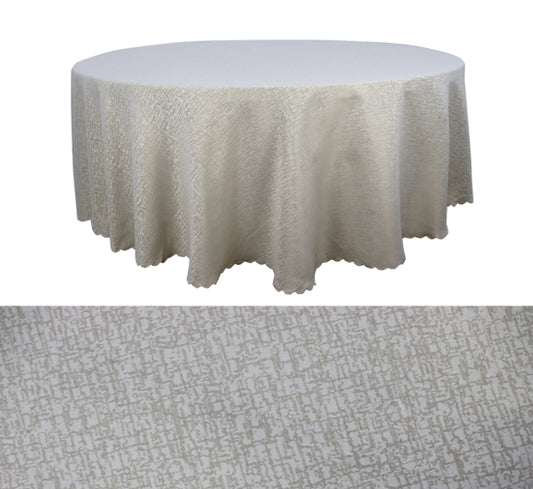 Round Table Cloth Beige Pattern 280cm