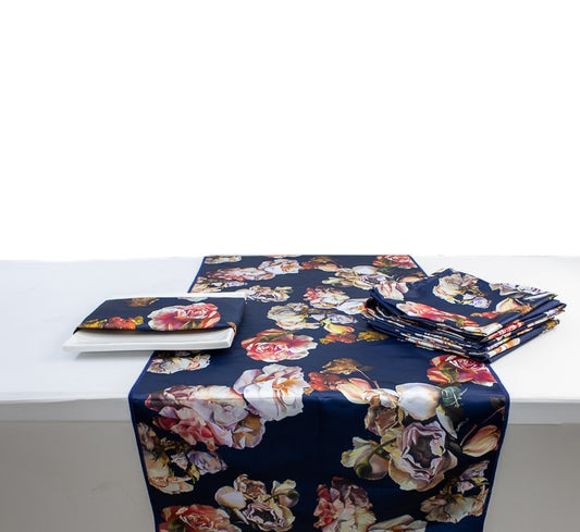 Metallic Table Runner and Napkins Set