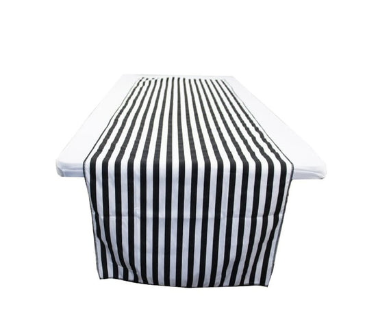 Striped Table Runner Black/White