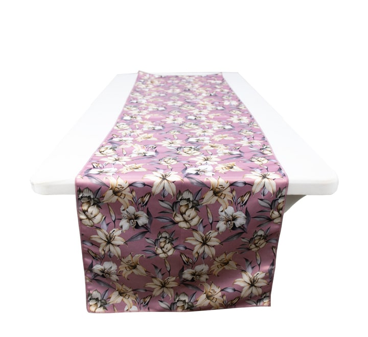 Satin Floral Table Runner