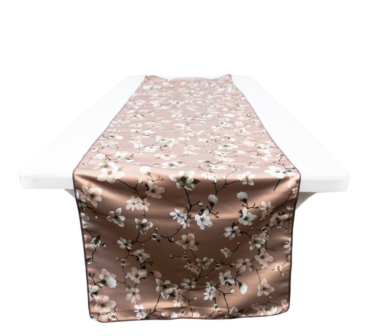 Satin Floral Table Runner