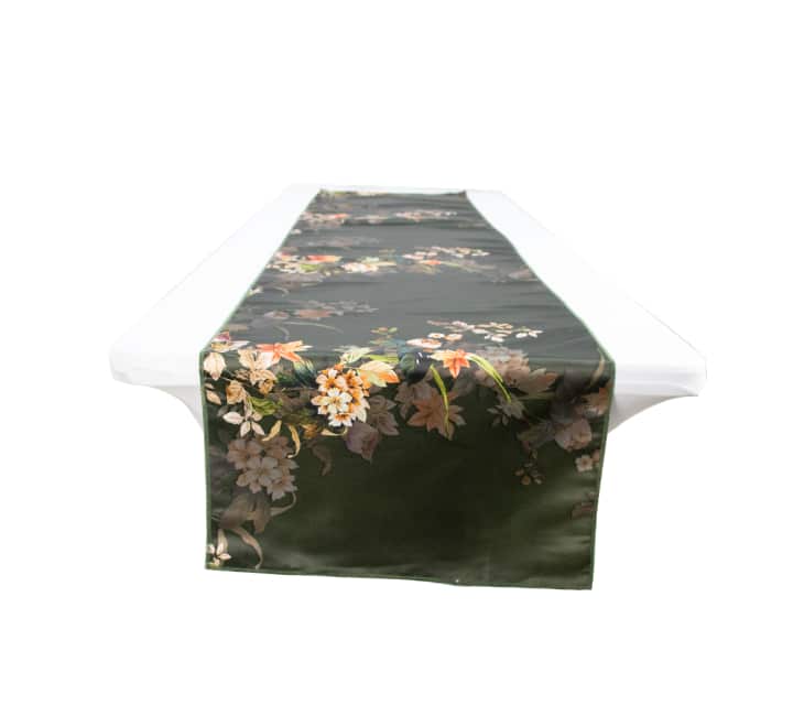 Satin Floral Table Runner