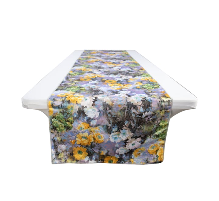 Satin Floral Table Runner
