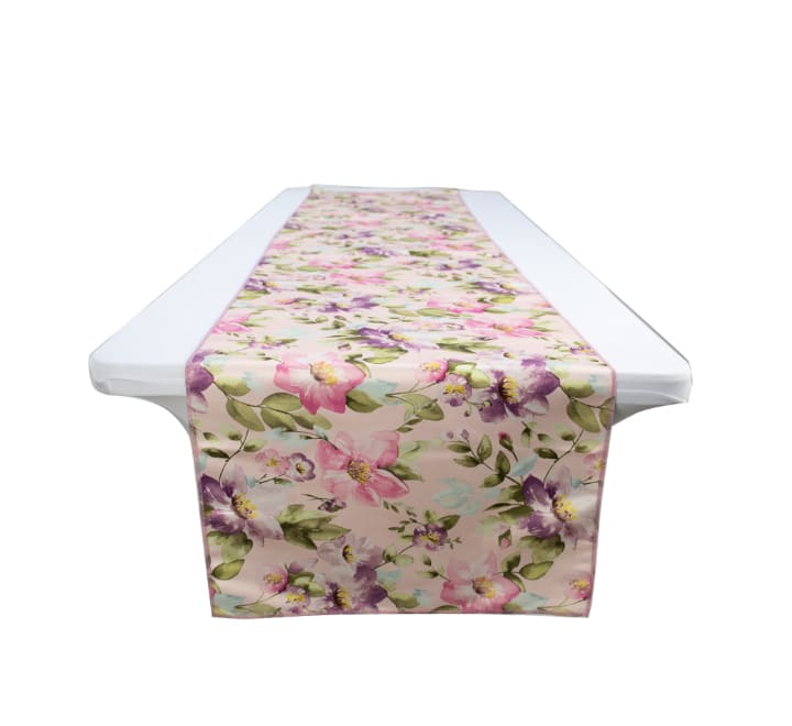 Satin Floral Table Runner