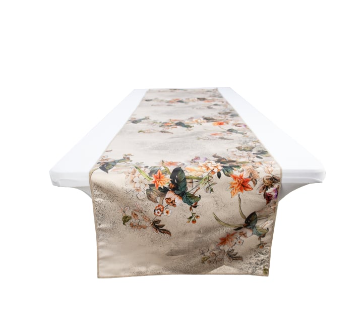 Satin Floral Table Runner