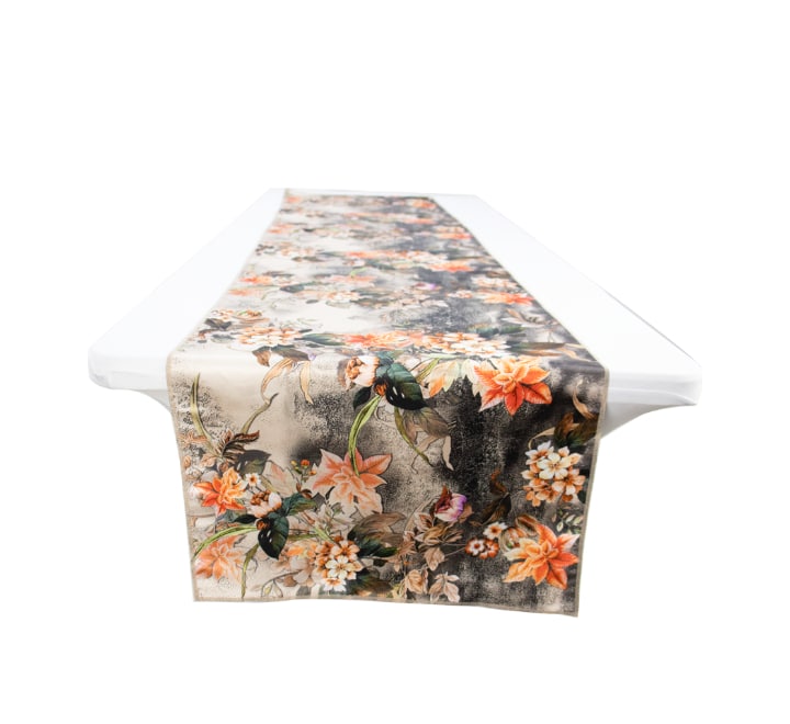 Satin Floral Table Runner