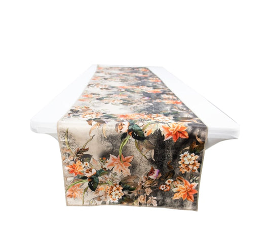 Satin Floral Table Runner