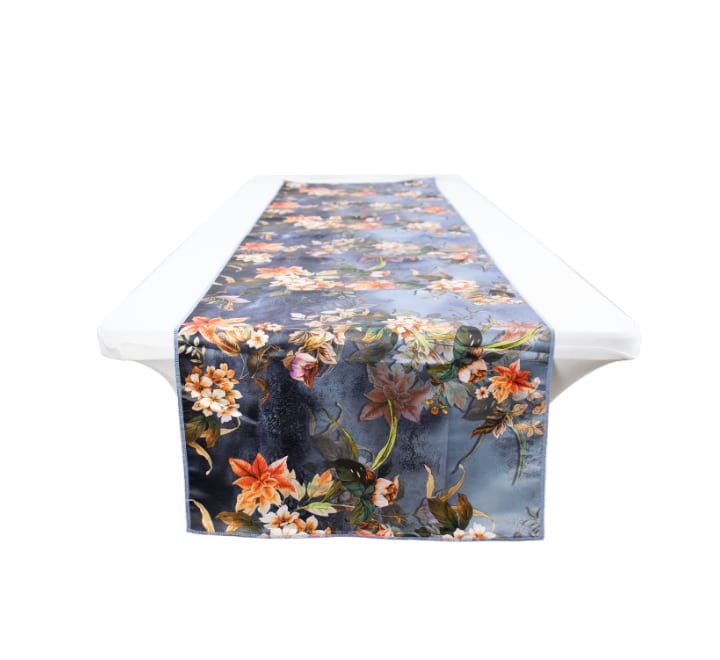 Satin Floral Table Runner