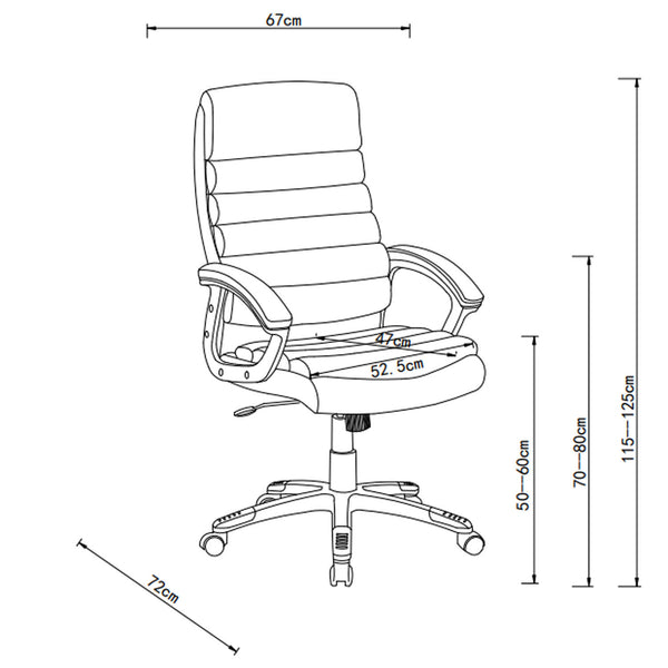 Lexy Luxury Executive HiBack Office Chair CM113 - Black