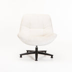 Lala Fabric Swivel Chair - Cream