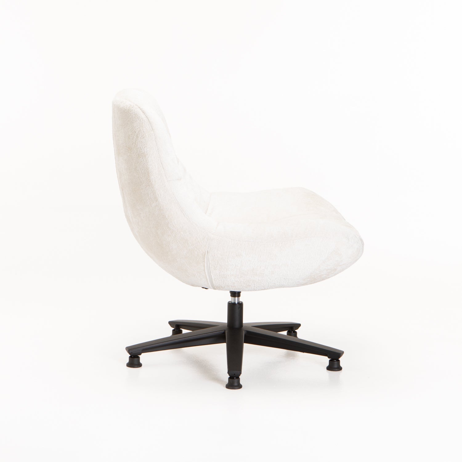 Lala Fabric Swivel Chair - Cream