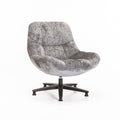 Lala Fabric Swivel Chair - Grey