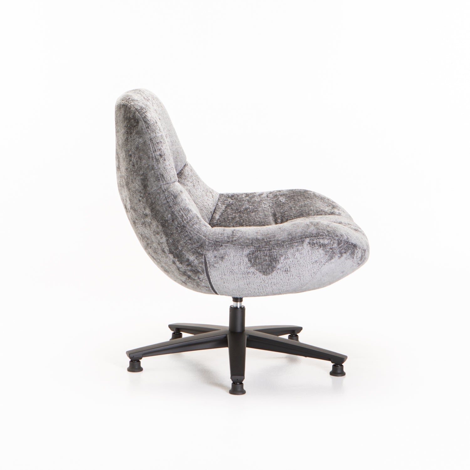Lala Fabric Swivel Chair - Grey
