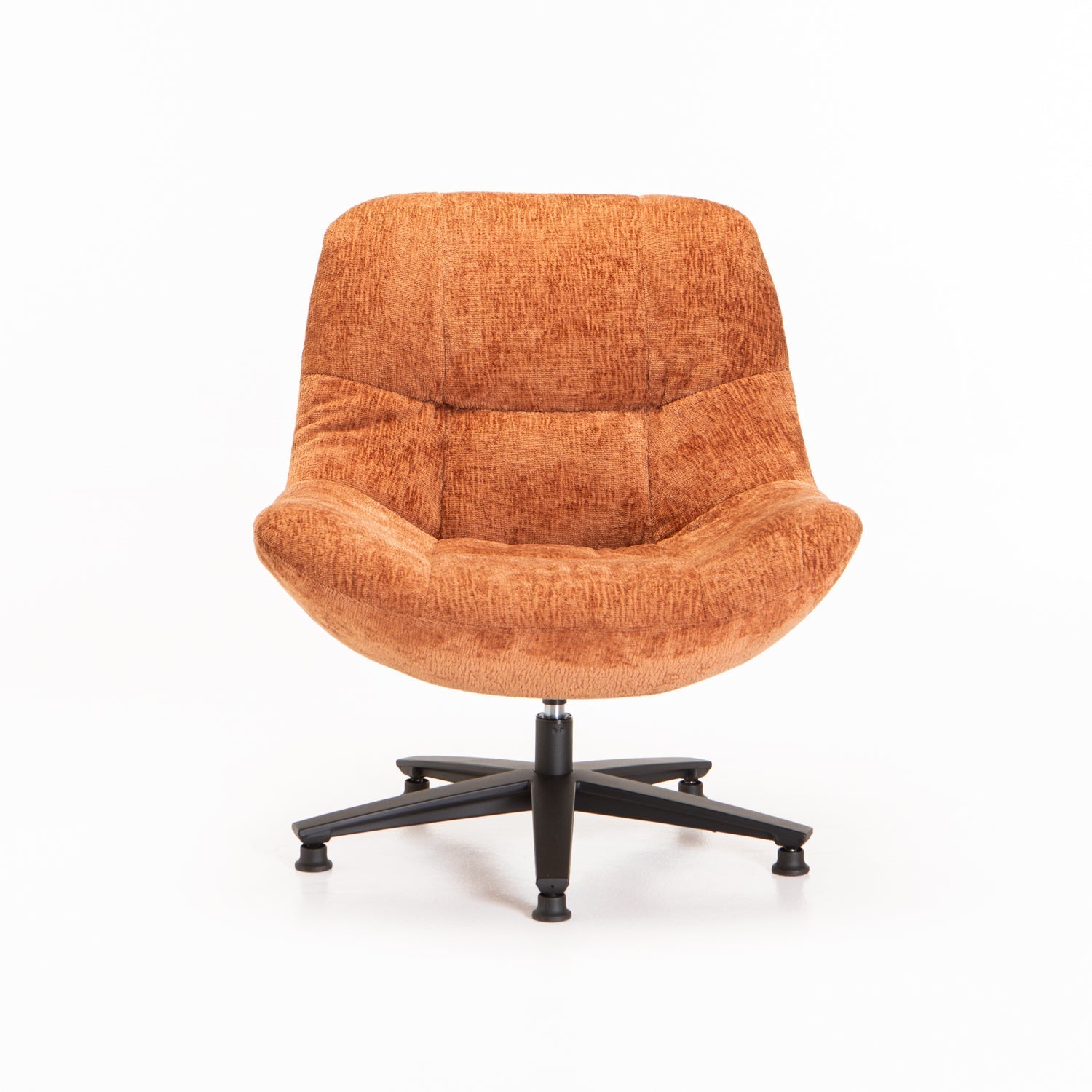 Lala Fabric Swivel Chair - Rust
