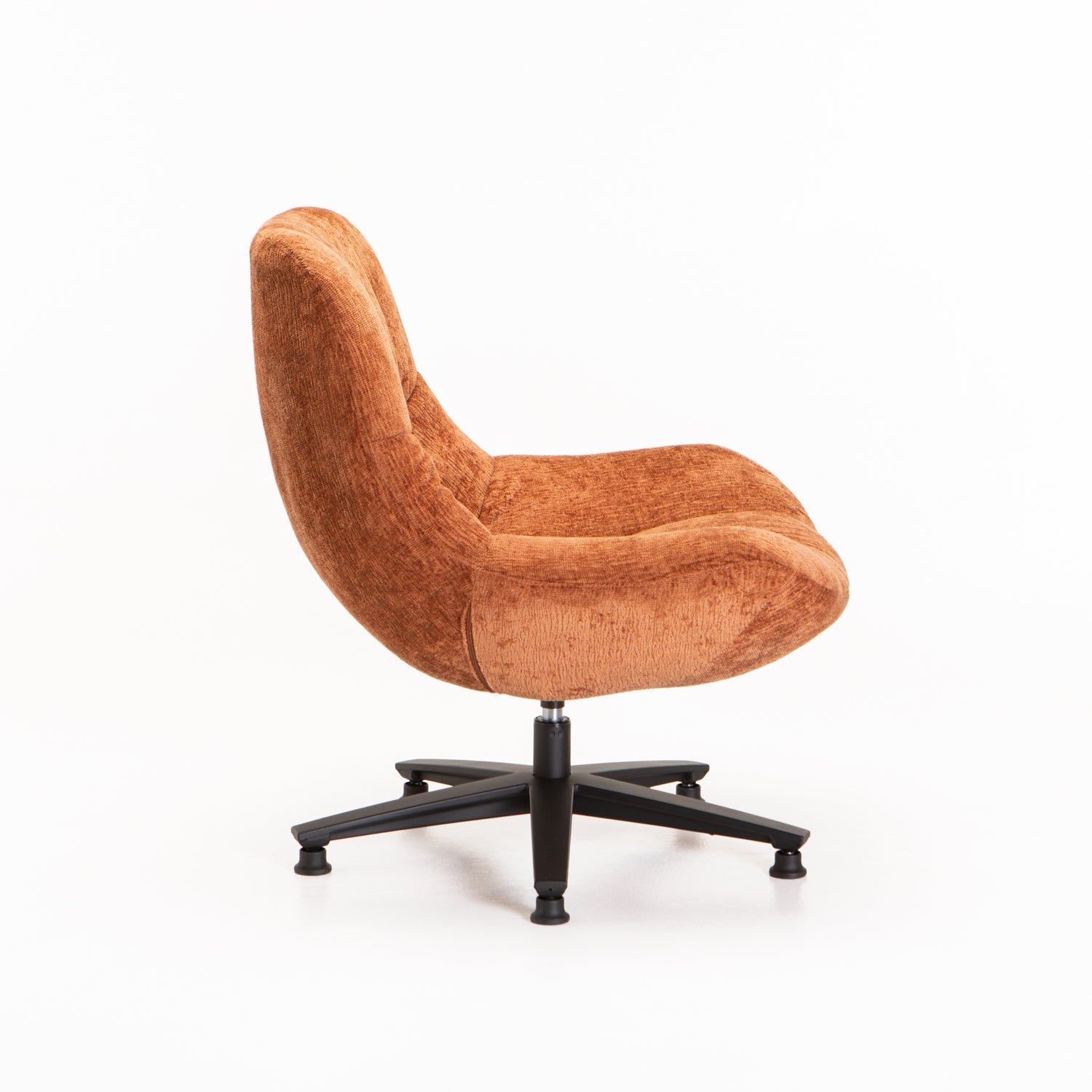 Lala Fabric Swivel Chair - Rust