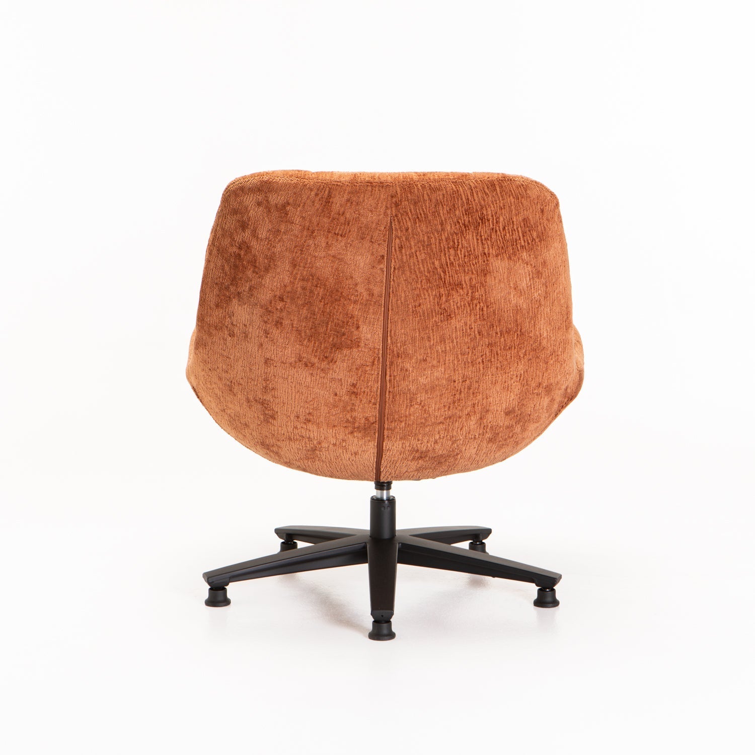 Lala Fabric Swivel Chair - Rust