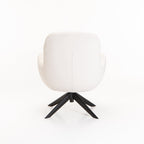 Leroy Boucle Fabric Swivel Chair - Cream