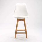 Lica Wooden Kitchen Stool - White