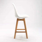 Lica Wooden Kitchen Stool - White