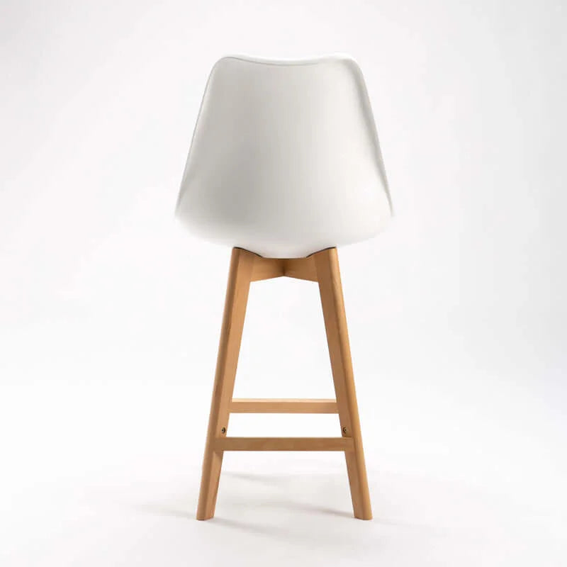 Lica Wooden Kitchen Stool - White