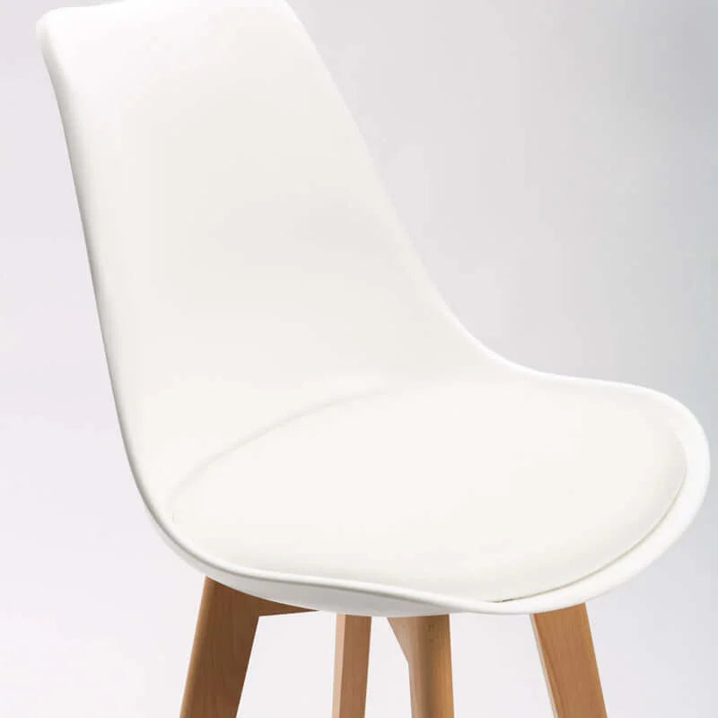 Lica Wooden Kitchen Stool - White