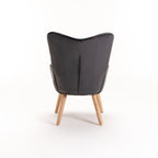 Logan Velvet  Chair - Grey