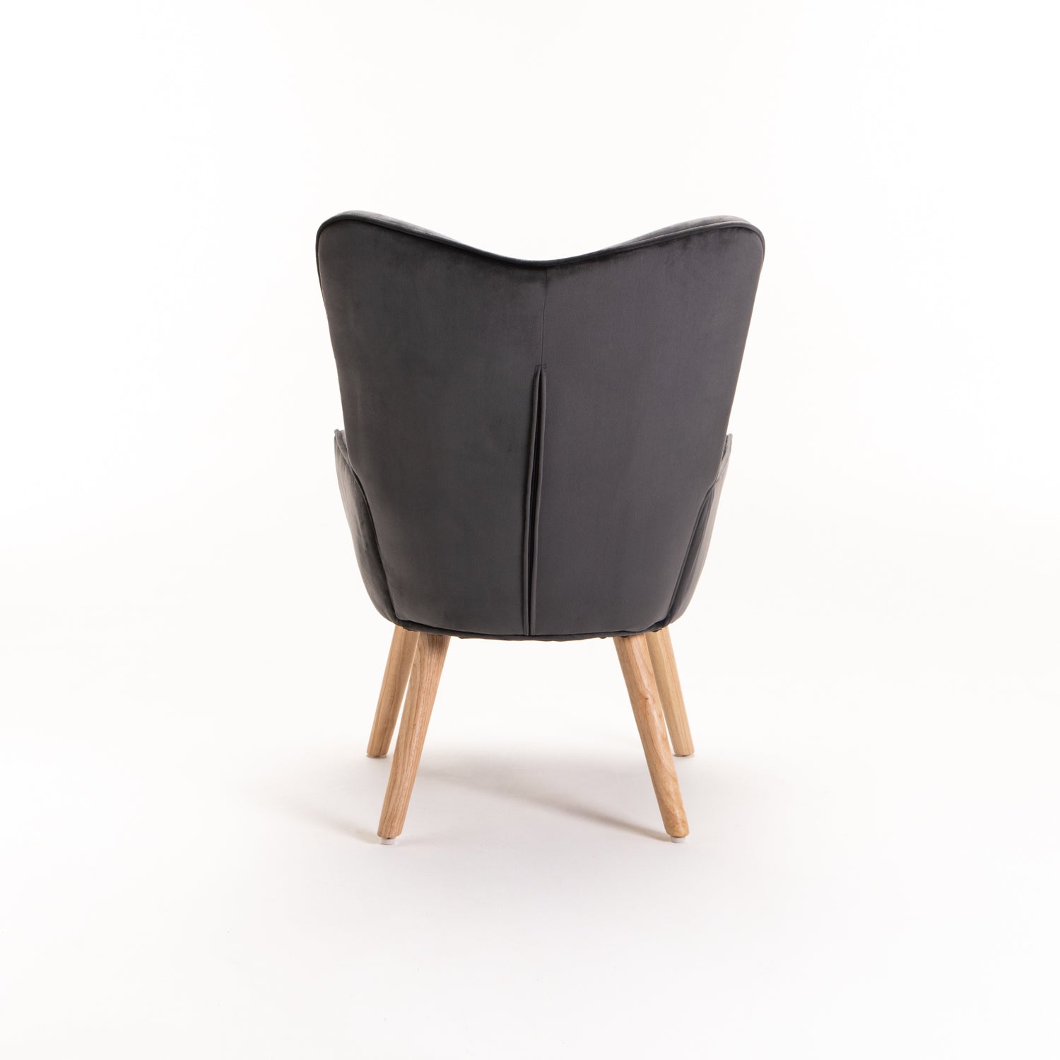 Logan Velvet  Chair - Grey