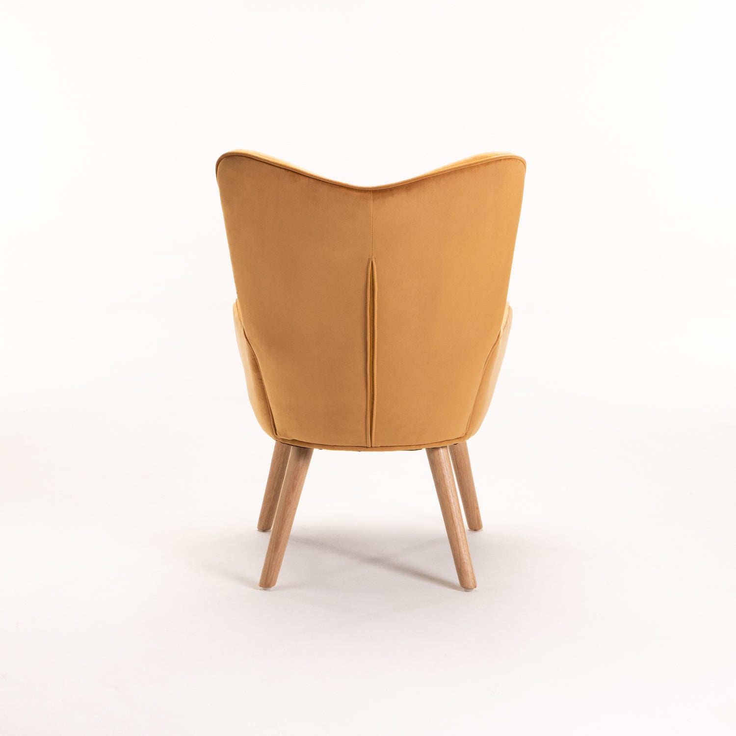 Logan Velvet  Chair - Mustard
