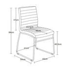 Molly Chrome Leather Touch Dining Chair - Black