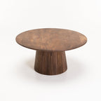 Madeira 80cm Round Solid Coffee Table - Light Brown