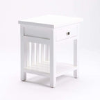 Makki White 1 Drawer Pedestal