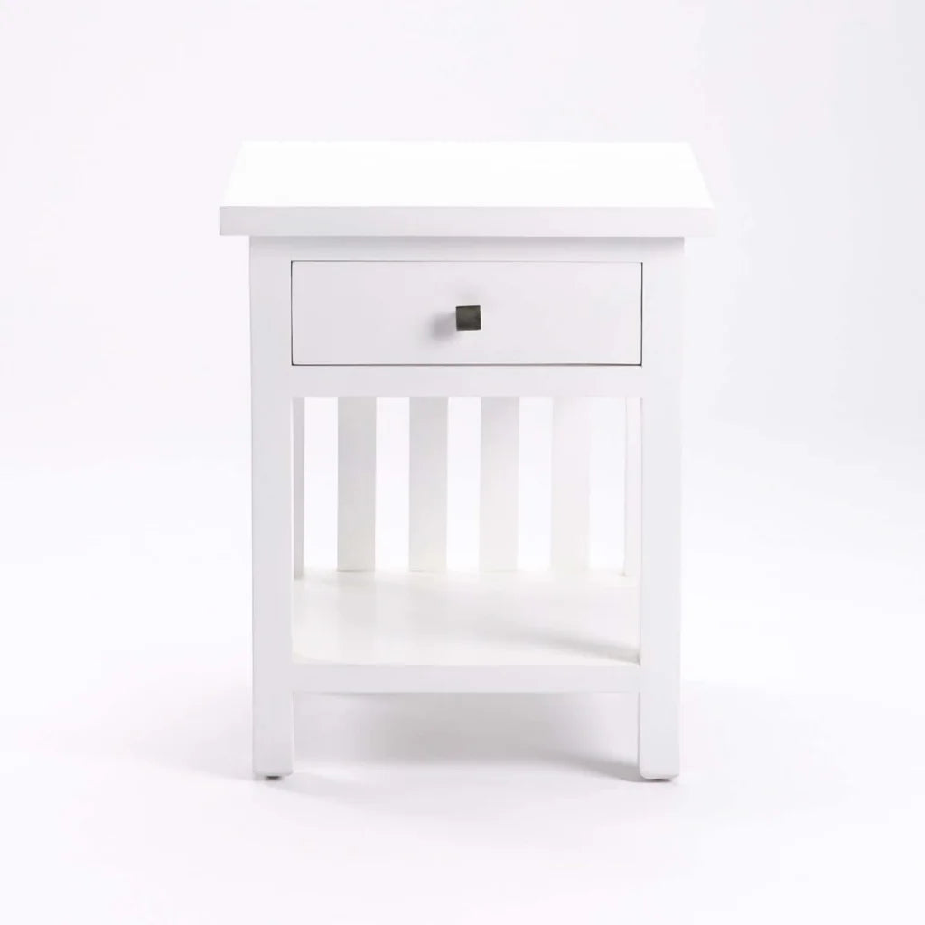 Makki White 1 Drawer Pedestal