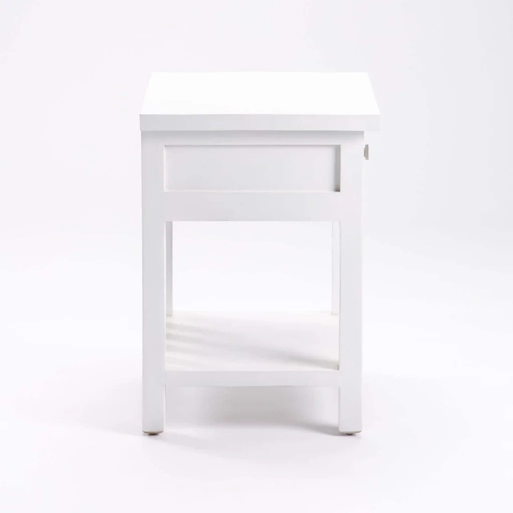 Makki White 1 Drawer Pedestal