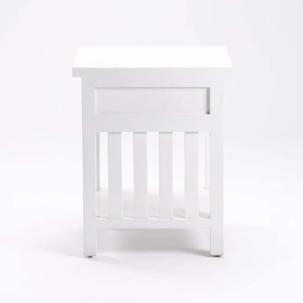 Makki White 1 Drawer Pedestal