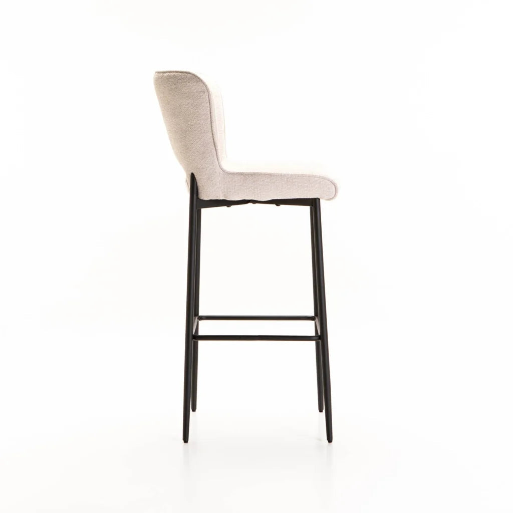 Martini Fabric Barstool - Cream