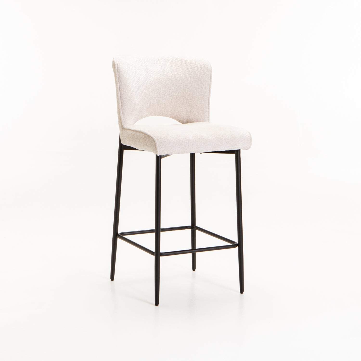 Martini Fabric Kitchen Stool - Cream